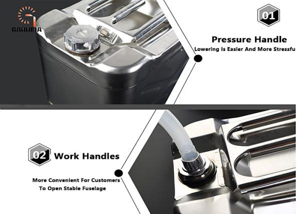 Easy Carrying Auto Fuel Tanks European 20 Litre Metal Jerry Can CE Approved