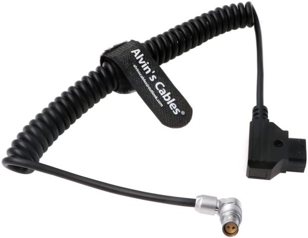 Câble d'alimentation rotatif pour câble rouge-Komodo 2 broches femelle à angle droit vers câble enroulé D-tap cordon en forme de L réglable