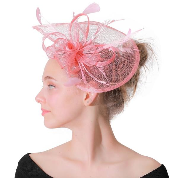 30cm Church Party Decoration Sinamay Fascinator , Peacock Feather Fascinator