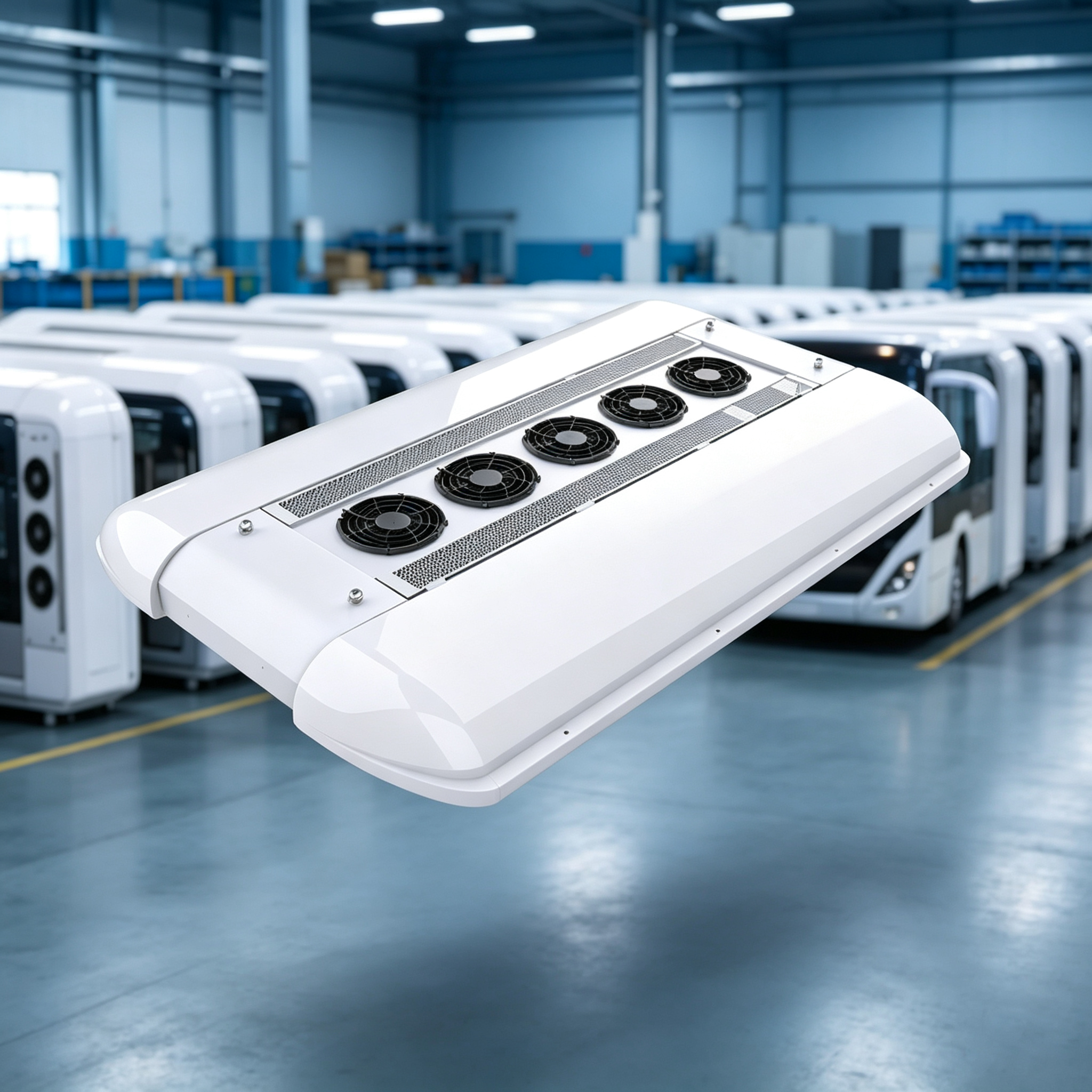 NEWBASE Roof Mounted Electric Bus Air Conditioner DC 600V 35kW Cooling 5000m3/h Air Flow 93% Efficiency 10-11 Meter Bus