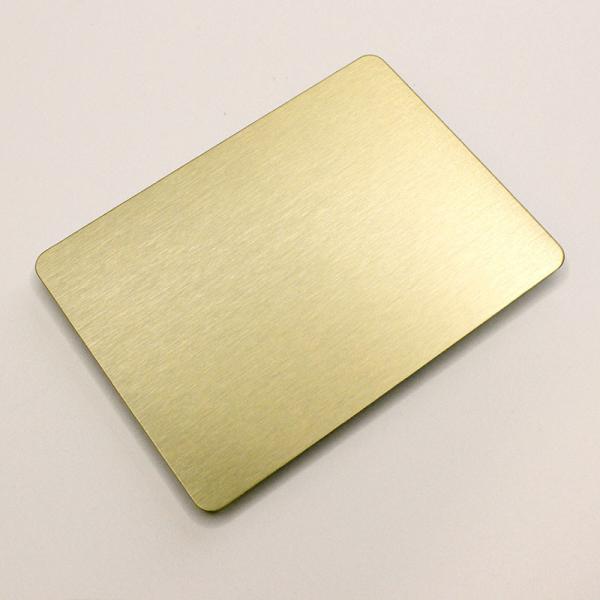 Gold Brushed Bronze Hairline Stainless Steel Sheet For Building Decoration AISI 201 430 Grade SS Plate