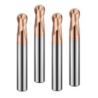 High Quality 2 Flute Ball Head End Mill Solid Carbide Endmills HRC 50/55/60/65/70/80 for Metal Processing CNC Cutting Tool