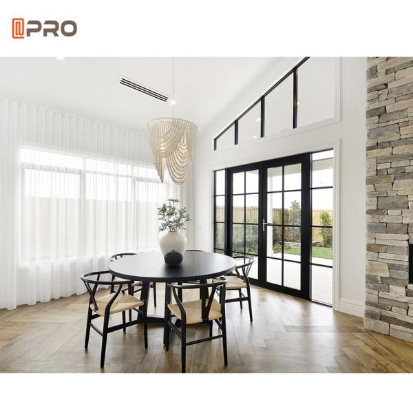 Aluminum Exterior Double Glass French Entry Door Swing Casement Door