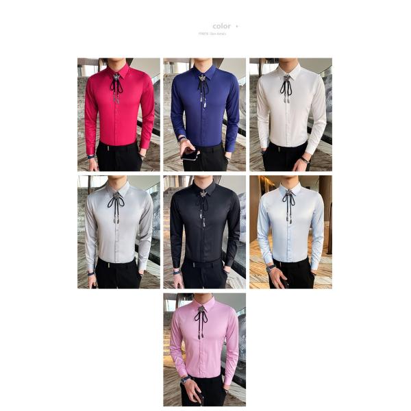 5000 мужских формальных рубашек в стиле Casual Slim Cotton с длинным рукавным дизайном для настройки