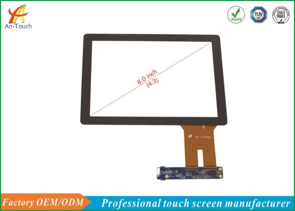 Transmitância alto painel de toque capacitivo projetado 8,0 polegadas para o Smart Home