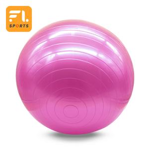 Tamanho padrão fluorescente estourado rítmico da bola do exercício do suporte da dança do Pvc anti