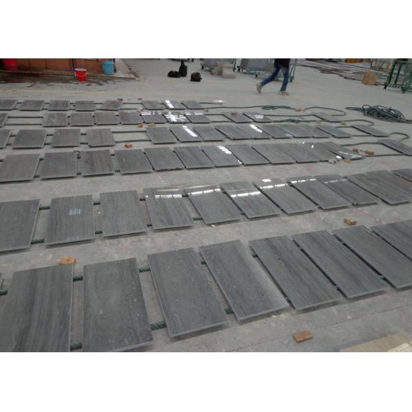Wood Blue Marble Kitchen Floor Tiles , Interior Real Stone Floor Tiles