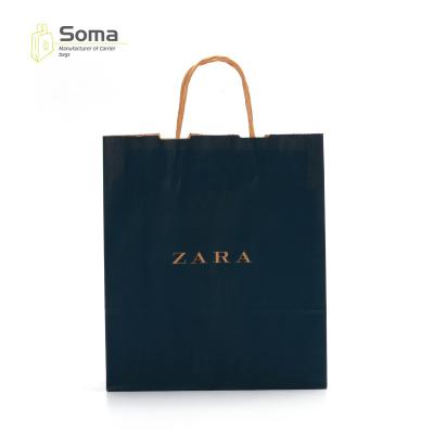 Grocery Full Color Printing Eco Friendly Kraft Paper Gift Bag