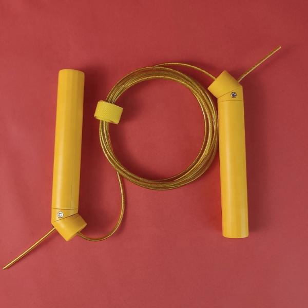 Custom Patented Yellow Adjustable Jump Rope Angle Rapid With ABS Handles