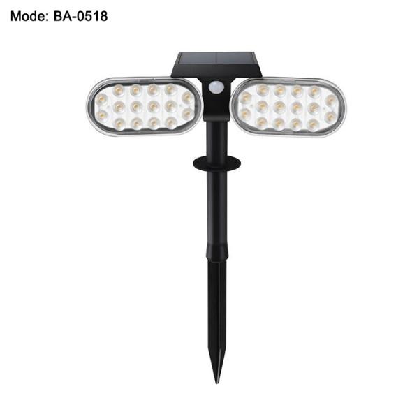 Double Heads Foldable Waterproof LED Garden Lights IP65 Outdoor Motion Sensor Solar Light