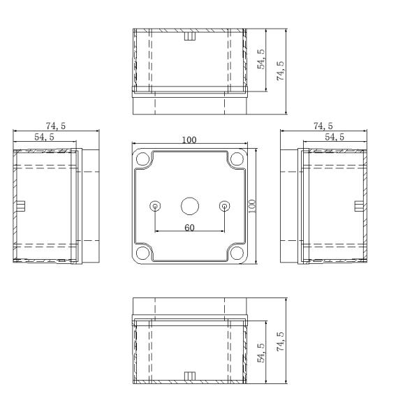 100x100x75mm outdoor waterproof plastic enclosure IP65 diy project boxes