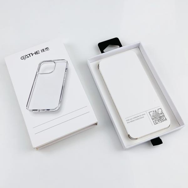 Custom Logo Sliding Drawer Cardboard Packaging Box Mobile Phone Case Box With Clear Windows Magnetic Closure