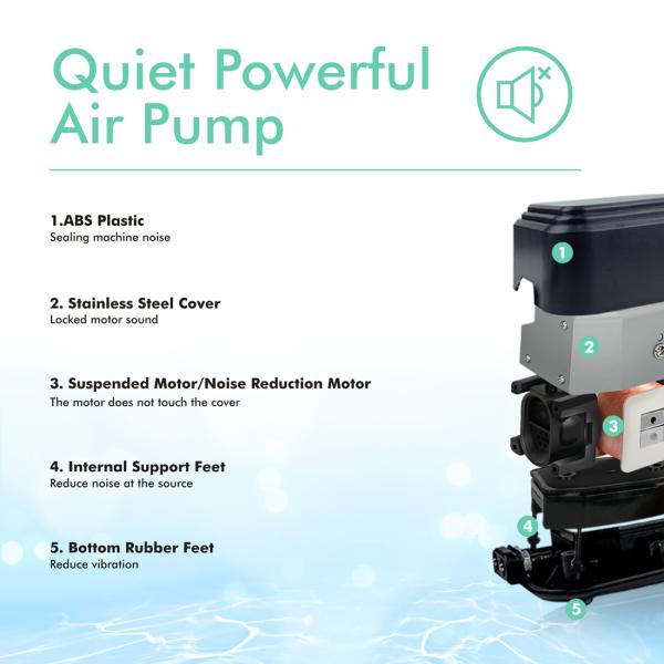 Adjustable Flow Powerful  10W Hygger Air Pump