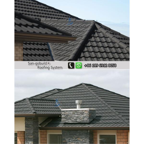 San-gobuild Storm Resistance 0.4 mm Milano Tile Zinc Aluminum Corrugated Roofing Sheet for Nigeria