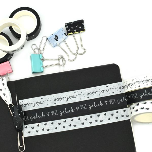 Черное белое 65g маскируя ленту Washi для украшения