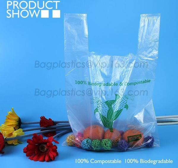 Cornstarch 100% compostable bio degradable vest shopping plastic bags, Compostable Vietnam Shopping Packed Bags