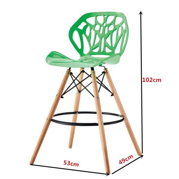 Modern leisure dessert shop dining chair business negotiation clear bar chair high stool coffee shop Nordic simple chair
