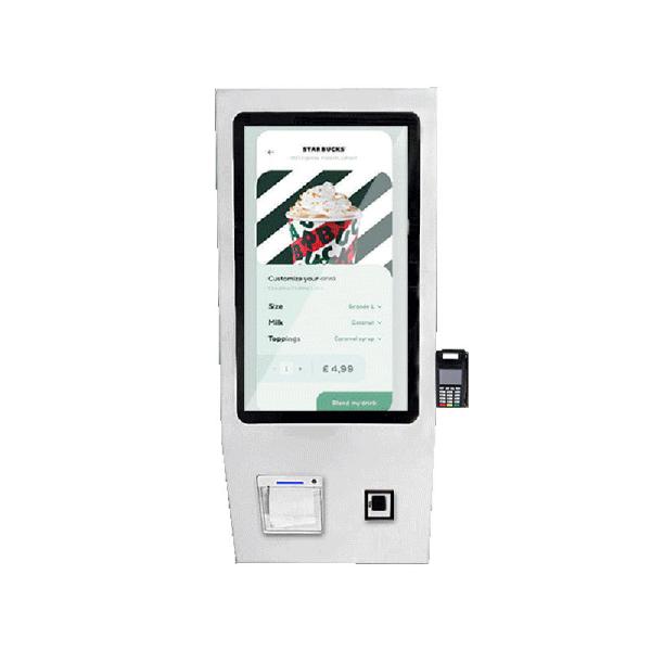 27in Self Ordering Kiosk Food Ordering Kiosk Machine With Voice Assistance