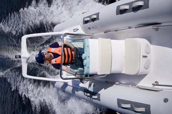 Rigid Bottom Inflatable Boat , Inflatable Pontoon Fishing Boats With Motors