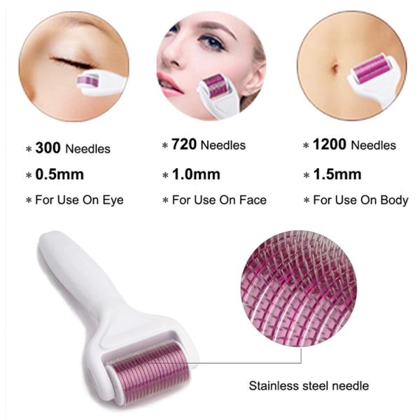 Derma Rolling System and Needle Material Stainless Steel / Titanium 6 In 1 Derma Roller