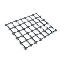 Geogrelha de geotêxtil 40kn / malha de geogrelha de plástico 50m X 1m