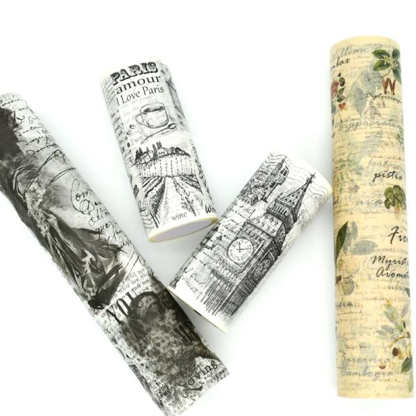 Широкая винтажная одиночная, который встали на сторону Writable лента Washi