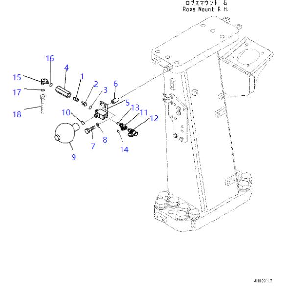 20Y-60-11431 20Y-60-11430 Аккумулятор Бульдозер Komatsu Запчасти для D375A-6