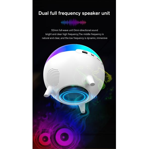 14W Bluetooth Speaker with Colorful LED Light and 2