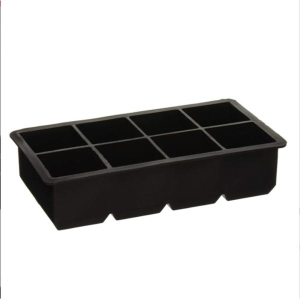 4 6 8 Cavity Silicone Ice Tray Mold Large Square Shape Easy Release Ice Cube Tray