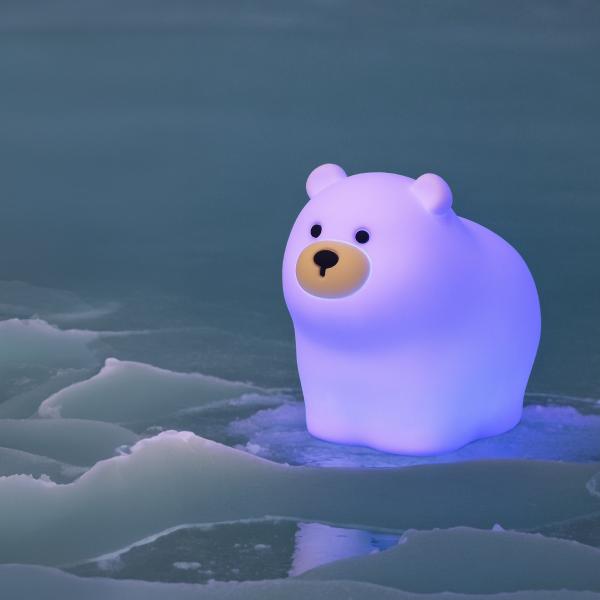 Little Bear Patting Silicone Night Light Children's Bedroom Baby Feeding Cute Creative Small Night Light Soft Light