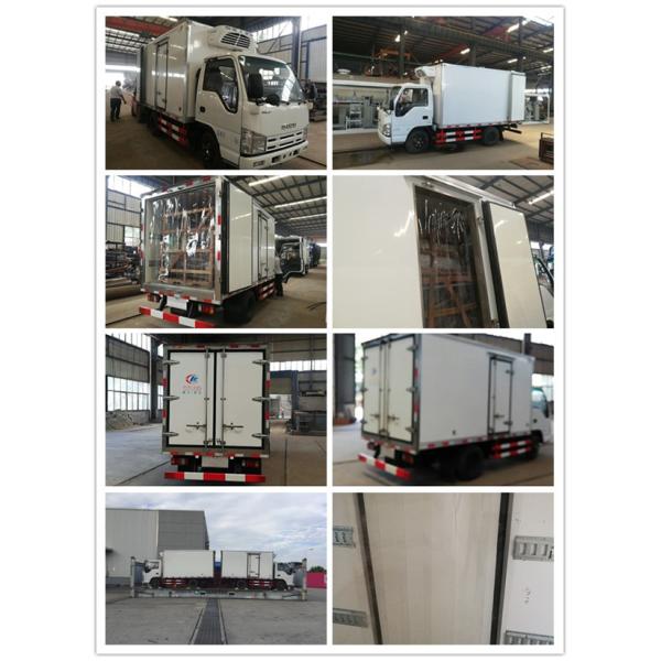 ISUZU 2 Tons Ice Box Truck , Refrigerated Cold Room Truck For Frozen Fish Transportation