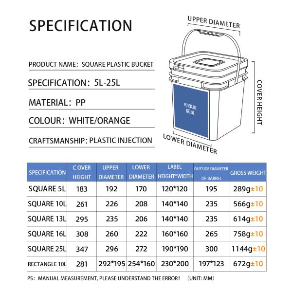 Акриловый пластиковый ледяной ведро 8 литров Белый / Желтый цвет