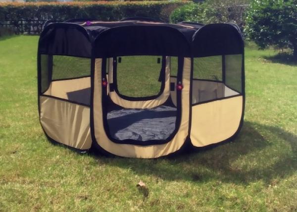 600D Oxford Dog House Tent Waterproof Portable Folding Large For Indoor Outdoor 120X120X64cm