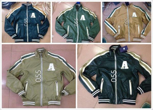 055 Men's pu fashion baseball jacket coat stock