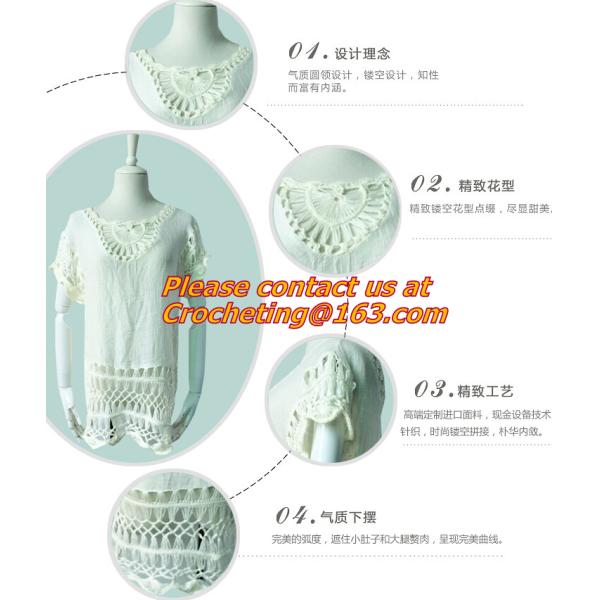Fashion tassel, Hollow knitted Swimwear, swimsuit Crochet Bikini Beach Cover Up Smock Mini