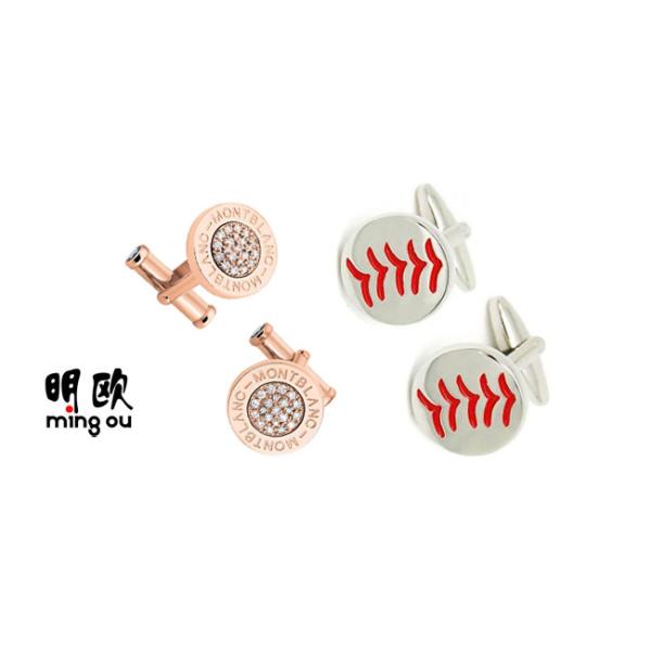 High End Mens Crystal Cufflinks , Contemporary Copper Cufflinks For Wedding Party