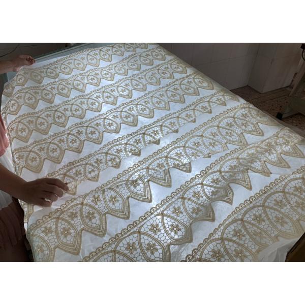 Guipure Embroidered Lace Trim With 100% Polyester