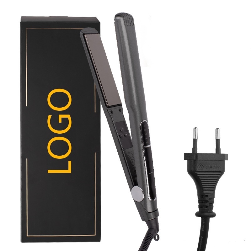 Professional LED Electric Titanium Hair Straightener Hotel Household Use Portable Fast Heating Wholesale Private Label