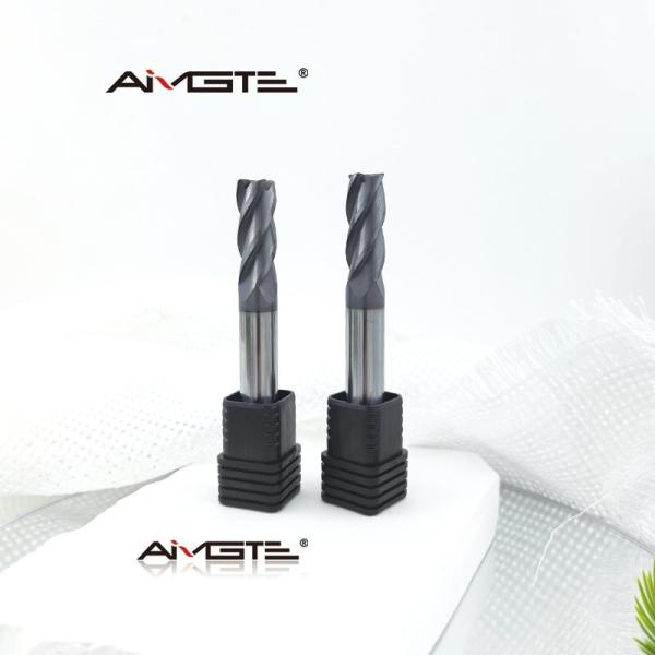Fresa de extremo de esquina redonda de carburo de 4 flautas y radio de 10 mm para alta dureza, fresadora CNC para acero y titanio, radio de esquina de 0,5 mm, recubrimiento TiAlN