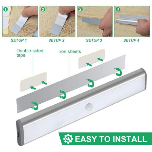 USB Battery Operated LED Night Light Alumimum + PC Cover Material