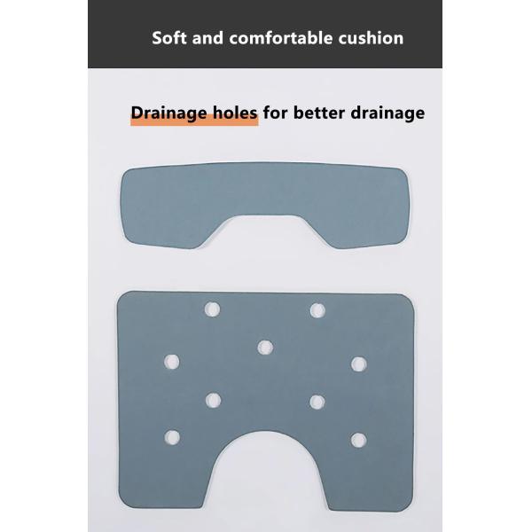 Senior Friendly Bathroom Chair For Shower Adjustable Height Aluminium Bath Chair With Backrest