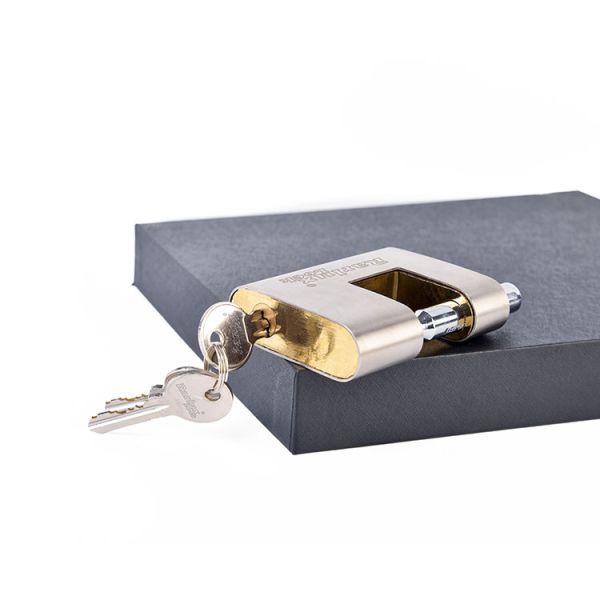 Rarlux 60-90mm High Security Durable Anti-Theft Padlock Solid Iron Armoured Body Rectangular Padlock
