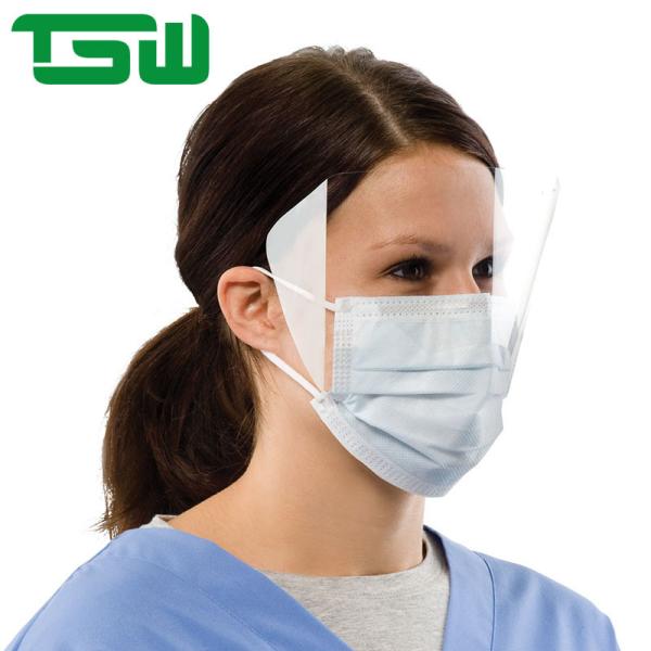 Antiviral Disposable 3 Layer Nonwoven Face Mask With Eyes Shield