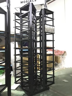 Custom Stone Display Stand Acrylic LOGO 12 X 20in Rotating Tile Display Stand