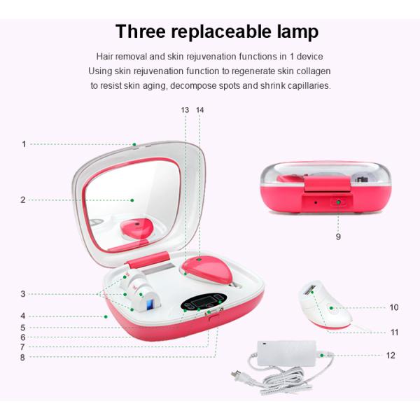 Аппарат для удаления волос с сапфировым стеклом, устройство для удаления волос, фотонный фотонный омолаживающий депилятор