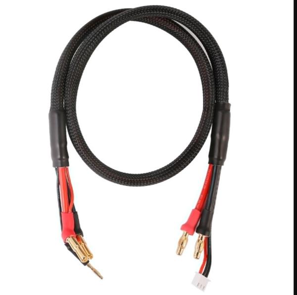 cabo atual alto w/4mm da carga 2S & Calibre de diâmetro de fios contínuo 610mm do conector 10/12/14 da bala de 5mm