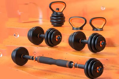 Multi Function Gym Fitness Dumbbell Barbell Sets With Cement