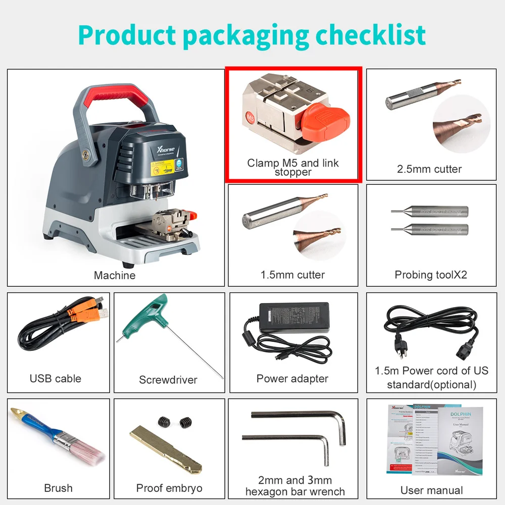 Xhorse Dolphin XP005 Ключевая резачка V1.7.0 Работает на телефонном приложении через Bluetooth совместимость