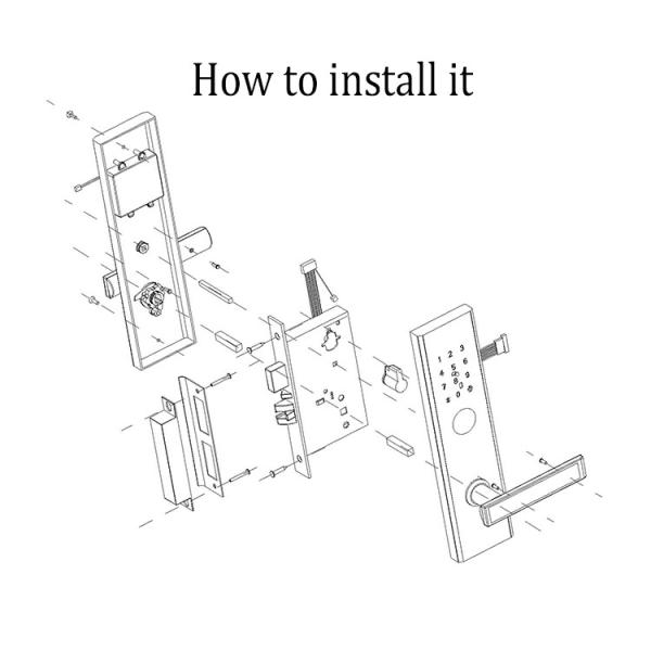 Remote Control Black wifi keypad door lock Stainless steel Material