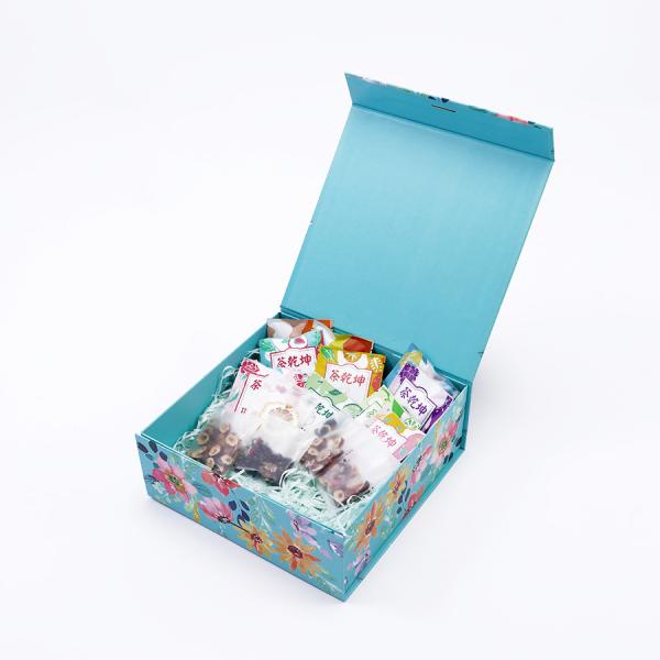 Snack Custom Logo Printing Magnetic Folding Box for Tea Coffee Dessert Gift Packaging